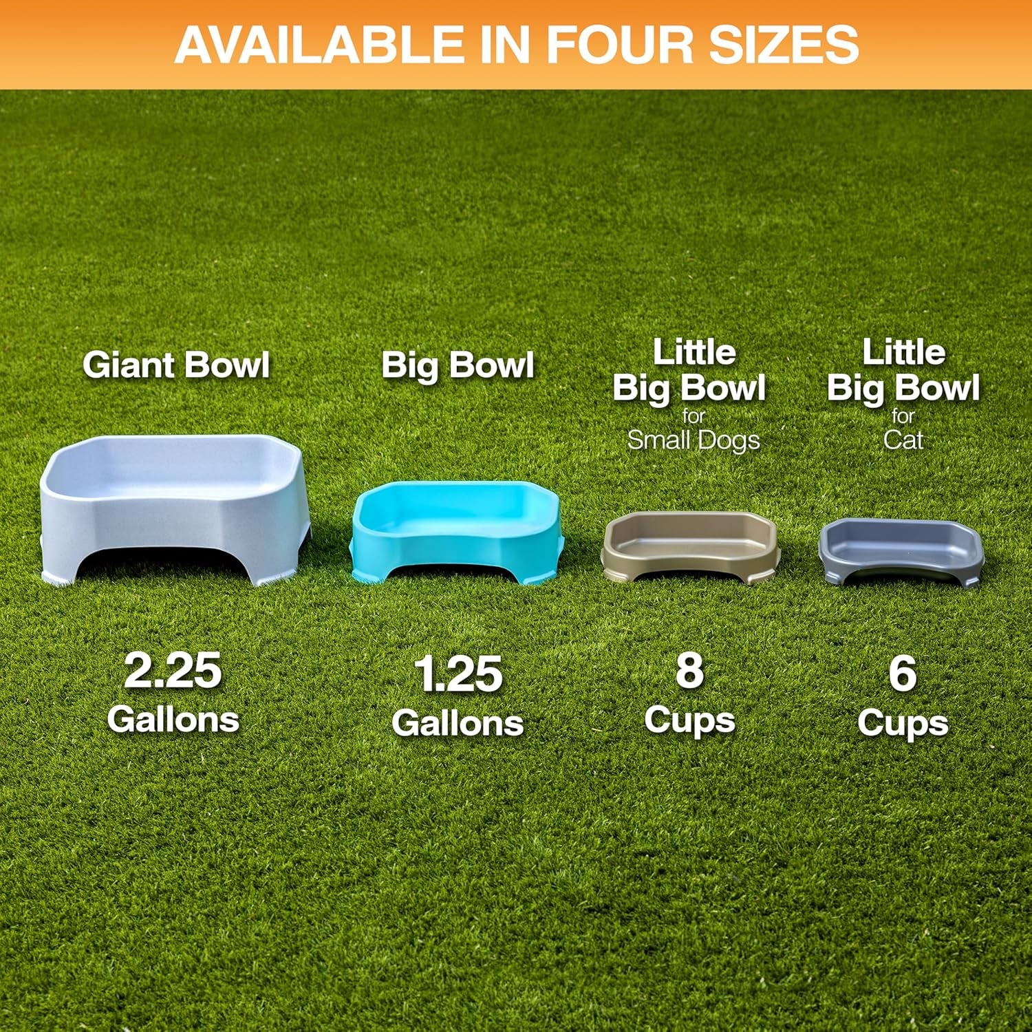 Large Water Bowl for Dogs, Outdoor Dog Water Bowl (1.25 Gallon Extra-Large Capacity), Big Trough Style Food Dish for Indoors or Outside, No Spill Large Dog Bowls, Gunmetal Grey