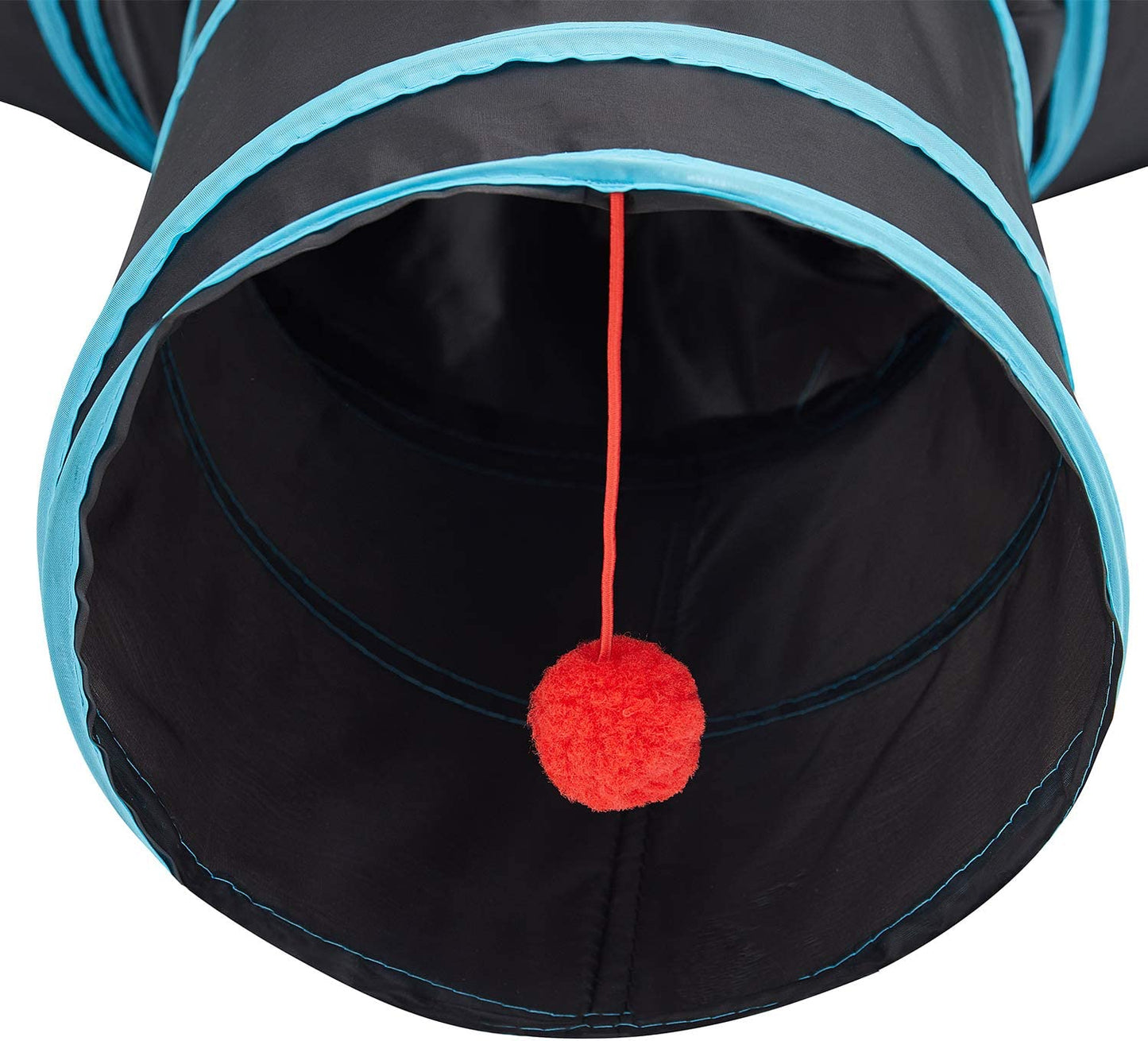 Pet Cat Tunnel Tube Cat Toys 3 Way Collapsible, Tunnels for Indoor Cats，Kitty Bored Peek Hole Toy Ball Cat, Puppy, Kitty, Kitten, Rabbit