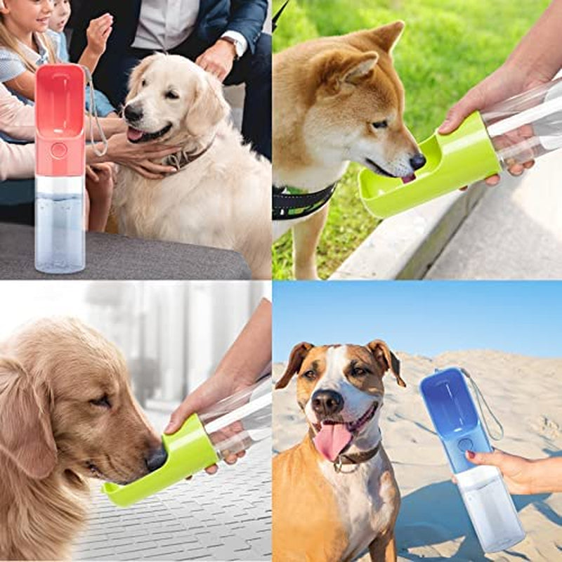 Dog Water Bottle Dispenser,Water Bottle for Dogs,Portable Dog Water Bottles for Walking Travel Pet Doggie Drinking Cup 15Oz (Green)