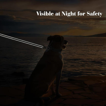 4FT Heavy Duty Dog Leash with Soft Padded Double Handle, Durable Strong Clasp Dog Leashes, Reflective Nylon Walking Lead for Large,Medium,Small Breed Dogs, Red