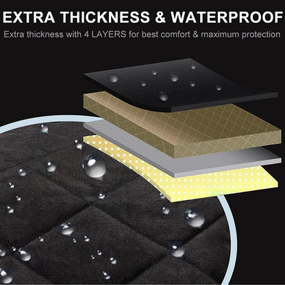 Dog Seat Cover Cars Trucks Suvs, Thick 600D Heavy Duty Pets Car Seat Cover, Waterproof & Wear-Resistant Durable Nonslip Backing & Hammock Convertible, Black, 2 Pack