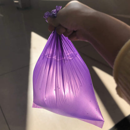 Dog Poop Bags - Leak-Proof Dog Waste Bags, Clean up Pet Poo Bag Refills 9 Rolls /135 Count, (Purple) Includes Free Bone Dispenser and D-Ring Carabiners Clip