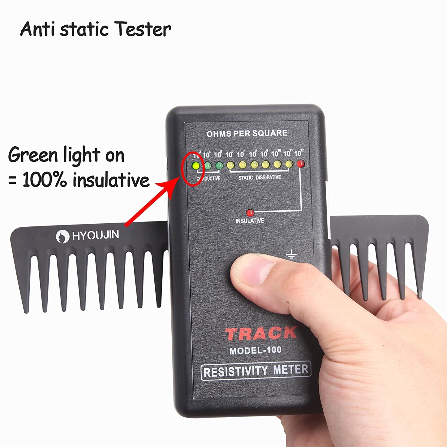 601 Black Carbon Wide Tooth Comb Detangling Comb Detangler Hair Comb for Long Wet Hair Hair Straighten Curly Hair 230℃ Heat Resistan