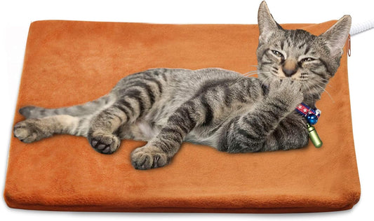 Pet Heating Pad,Cat Dog Electric Pet Heating Pad Indoor Waterproof,Auto Constant Temperature, Chew Resistant Steel Cord (Blue, Large)